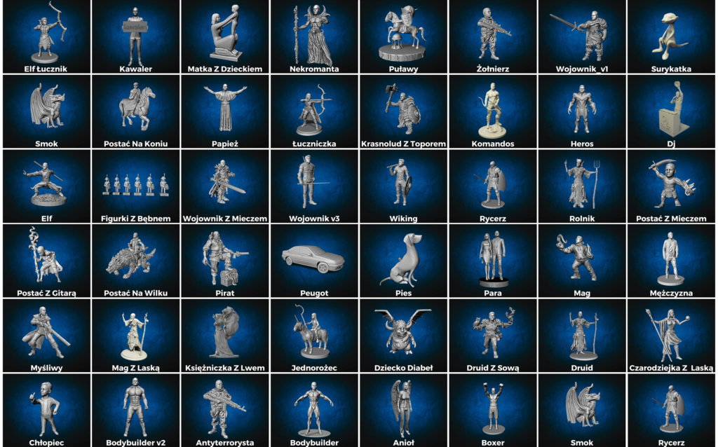 figurki 3D w szachach